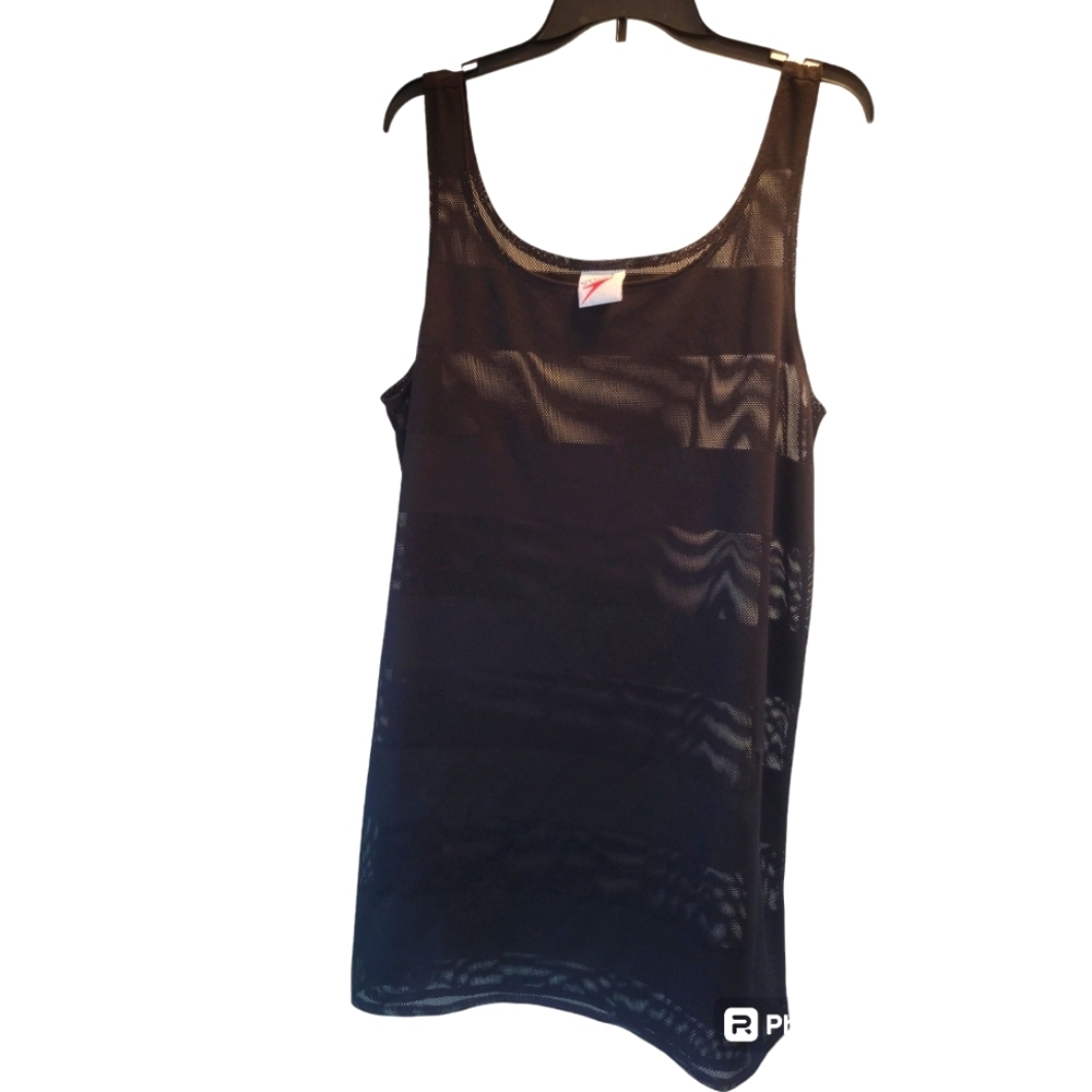 Speedo womens black bathing suit cover up one size